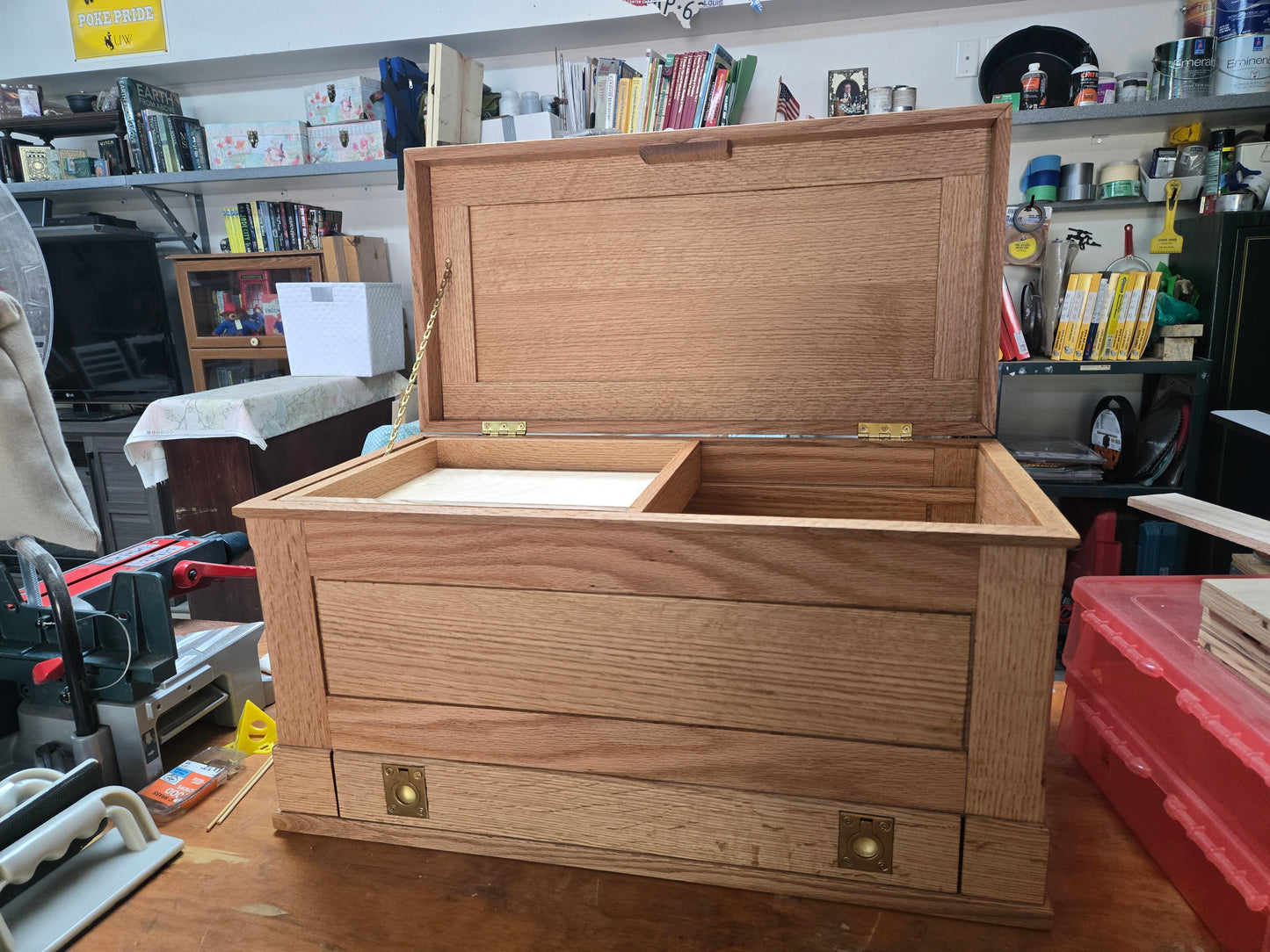 oak tool chest